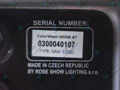 (NEEDS REPAIR) Robe ColorWash 1200E AT Moving Head Light w/ (2) C-Clamps, Safety Cable, in Wheeled R