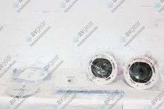 (2) Tannoy CMS 801DC BM Ceiling Monitor Loud Speakers w/ (2) Grilles, (2) Rails & (2) Cut Out Templa