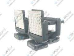 (4) Ayrton Magicburst Moving LED Lights w/ (4) PSU Cables In Wheeled Road Case