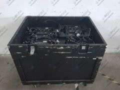 [NEEDS REPAIRS] (4) Ayrton Wildsun 500C Moving LED Head Light w/ Clamps & Safety Cables in Wheeled R