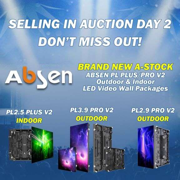 Brand NEW Absen PL2.5 Plus/Pro V2 Panels Selling on Day 2 - Don’t Miss Out!
