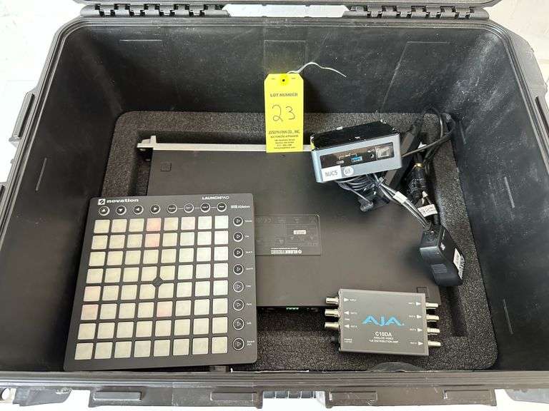 COMBO BOX 6 - Novation Launchpad, Intel NUC, Klark Teknik DF1000 Feedback Suppressor, AJA C10DA Anal