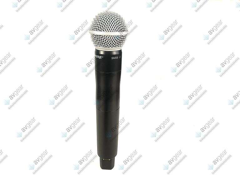 Shure ULXD2 Handheld Wireless Transmitter (G50: 470-534 MHz) w/ SM58 Capsule in Soft Pouch