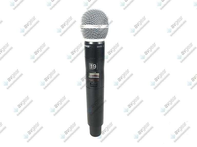 Shure ULXD2 Handheld Wireless Transmitter (G50: 470-534 MHz) w/ SM58 Capsule in Soft Pouch