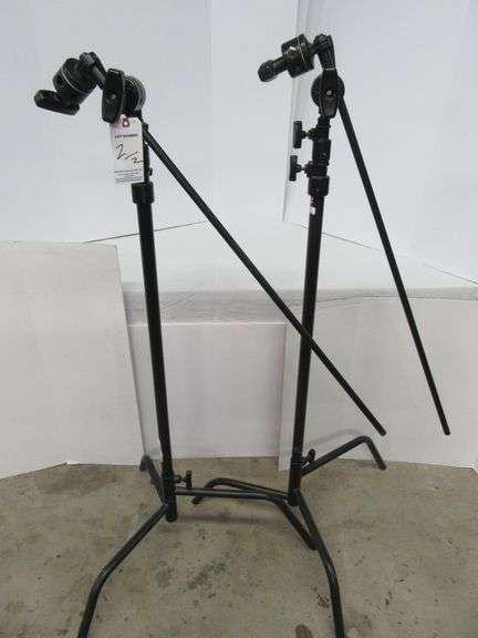 2-Matthews Black C-Stands w/Arm & Knuckle