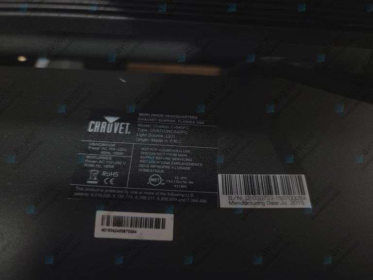 Chauvet Ovation C-640FC RGBWA LED Cyc Light