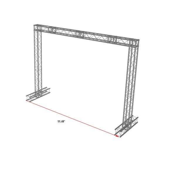 Lighting Truss-P/U in Santa Ana, CA. The height is approx. 8' 9 " and the width is 11'8" with the fe