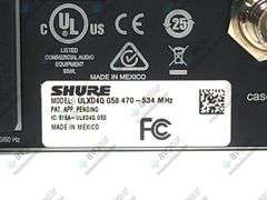 Shure ULXD4Q-G50 Quad Channel Digital Wireless Receiver (470 - 534 MHz)