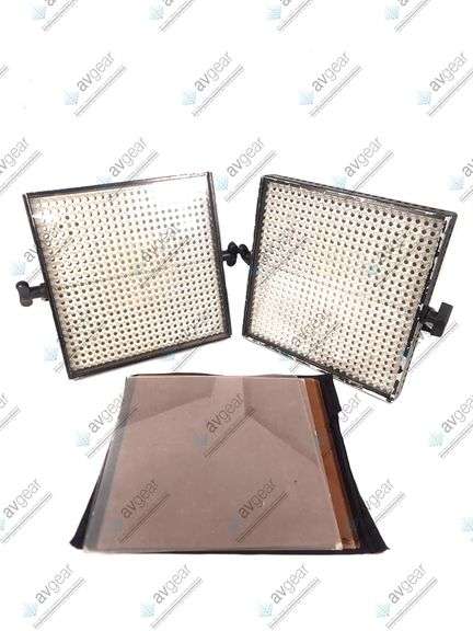 (2) Litepanels 1X1 D-Spot Led Panels w/ Mounting Bracket, Anton Bauer Gold Mounting Battery Plate , 