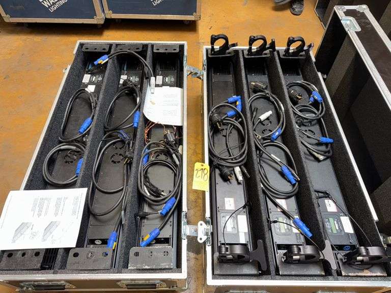 (6) Chroma Q Color Force 48 Led Strip Lights, (3) Cables Per Light,(6 ...