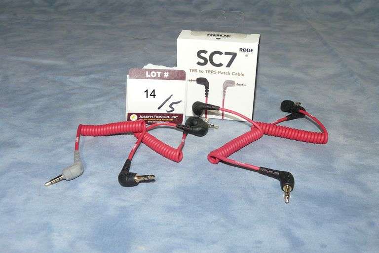 Lot (5) Rode SC7 TRS to TRRS Patch Cables