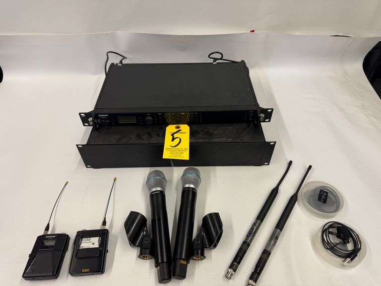 Shure ULXD4D Dual Wireless Receiver,(2) Shure ULXD1 Transmitters, G50 Freq,(2) Shure Beta 87A Mics, 