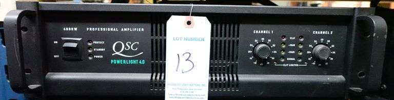 QSC PowerLight 4.0 Professional Amplifier 4000 Watts PL4.0 - 3-Prong Power Cord