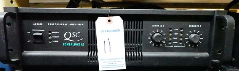 QSC PowerLight 4.0 Professional Amplifier 4000 Watts PL4.0 - 3-Prong Power Cord
