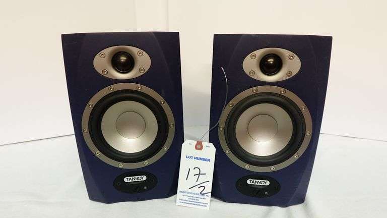 (2) Tannoy Blue Reveal R5A Studio Monitors Speakers