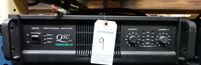 QSC PowerLight 4.0 Professional Amplifier 4000 Watts PL4.0- Bare End Connector