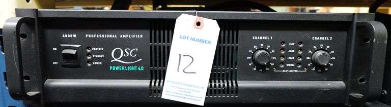 QSC PowerLight 4.0 Professional Amplifier 4000 Watts PL4.0 - 3-Prong Power Cord