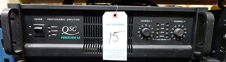 QSC PowerLight 4.0 Professional Amplifier 4000 Watts PL4.0 - 3-Prong Power Cord