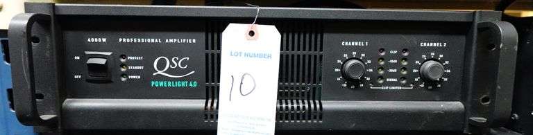 QSC PowerLight 4.0 Professional Amplifier 4000 Watts PL4.0 - 3-Prong Power Cord