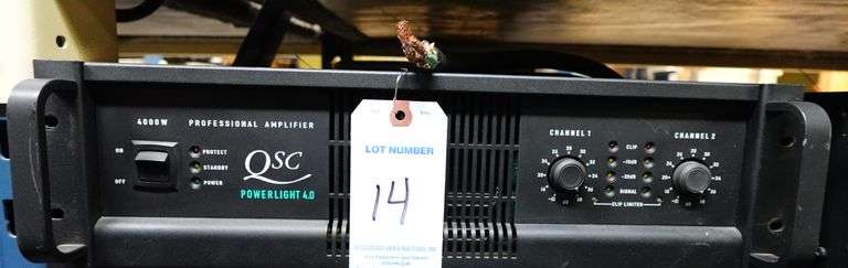 QSC PowerLight 4.0 Professional Amplifier 4000 Watts PL4.0- Bare End Connector