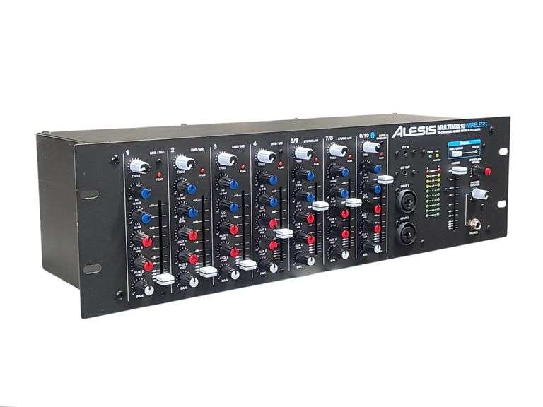 Bluetooth Rackmount Mixer Alesis MultiMix10Wireless 10-Channel Rackmount Mixer w/ Bluetooth ...