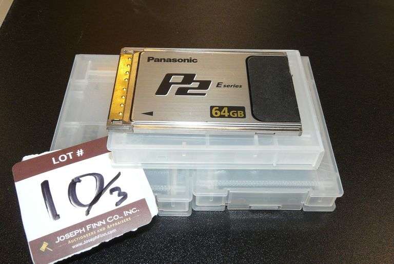 Lot (3) Panasonic AJ-P2E066XG P2 Memory Cards