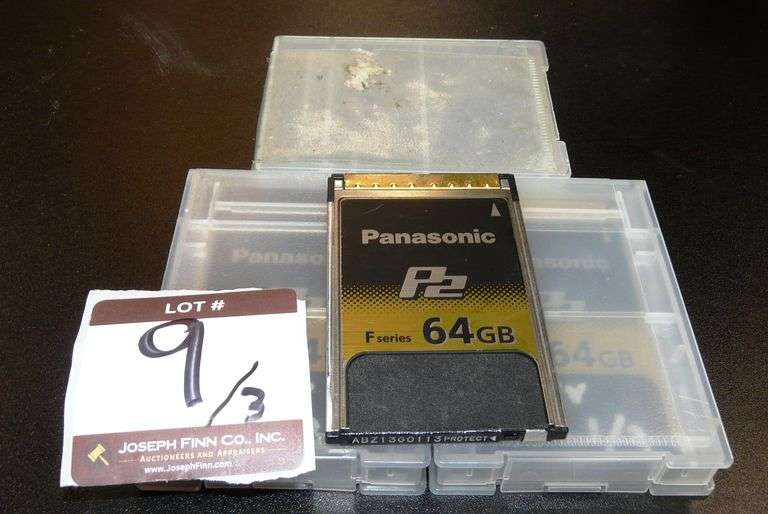 Lot (3) Panasonic AJ-P2E066FG P2 Memory Cards