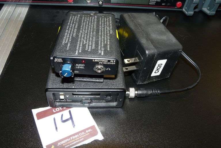 Lot (1) Lectrosonics IFBT1 UHF IFB Transmitter with Power Supply and (1) IFBR1 Receiver on Block 24 