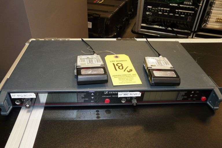 Lot (2) Sennheiser SK 50-UHF Wireless Mic Transmitters with Antennas and (1) EM 3532 Dual Receiver o