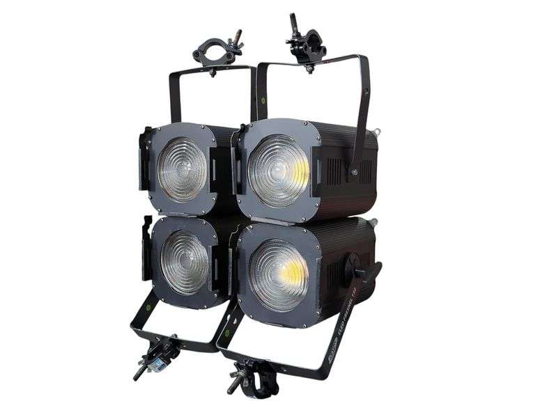 (3) Elation ELED Fresnel 150's in Wheeled Hard Case