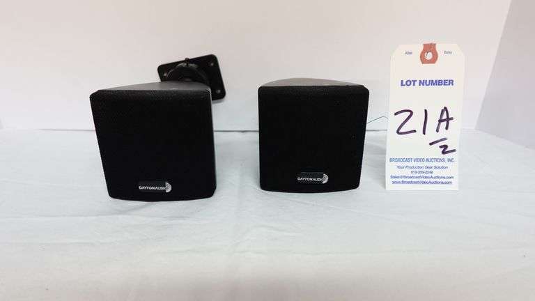 Dayton Audio SAT3B 3" Cube 20W Speaker Pair Black-Left/Right  w/1-Wall Mount