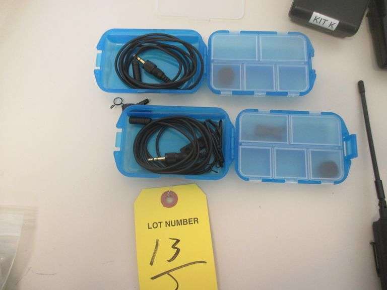 LOT (2) Lectrosonics M119 Lav Mics w/ Cases
