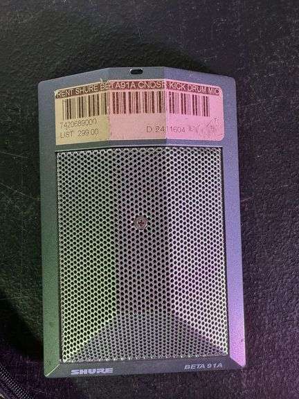 Shure Beta 91A, Condenser Boundary Microphone w/ Soft Case