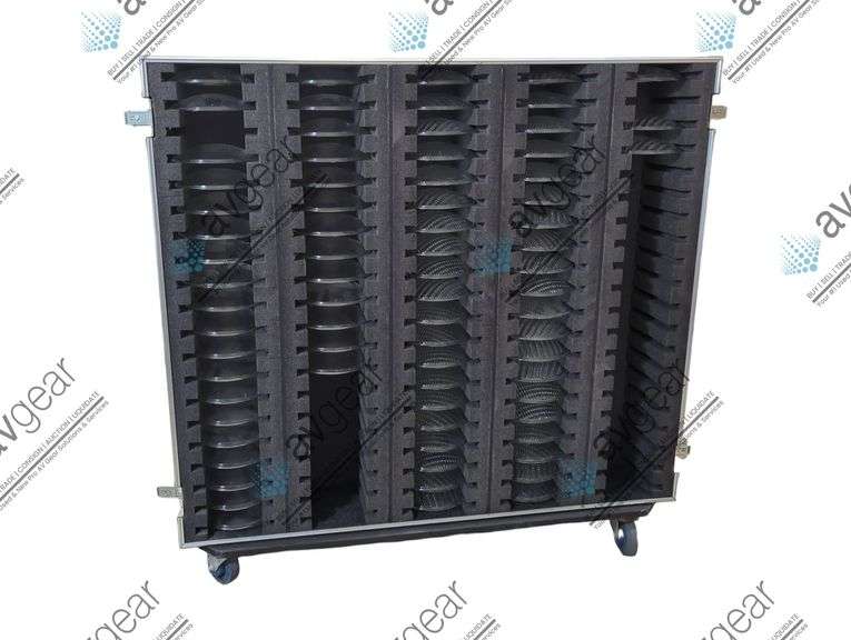 (176) Par Lenses in Custom Hard Wheel Road Case