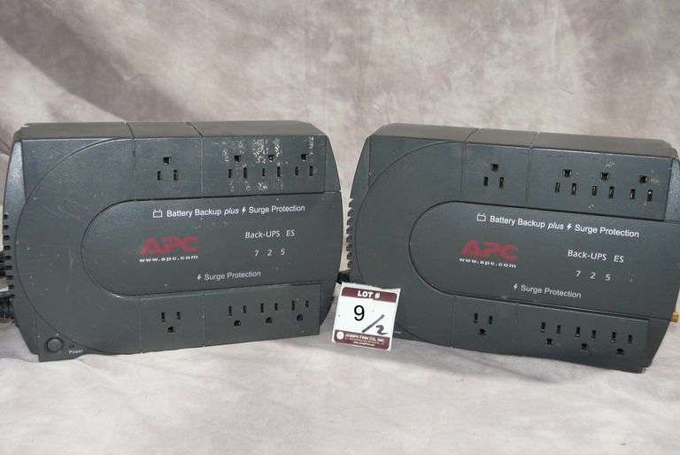 Lot (2) APC Back-UPS ES 725 Battery Backup Plus Surge Protection