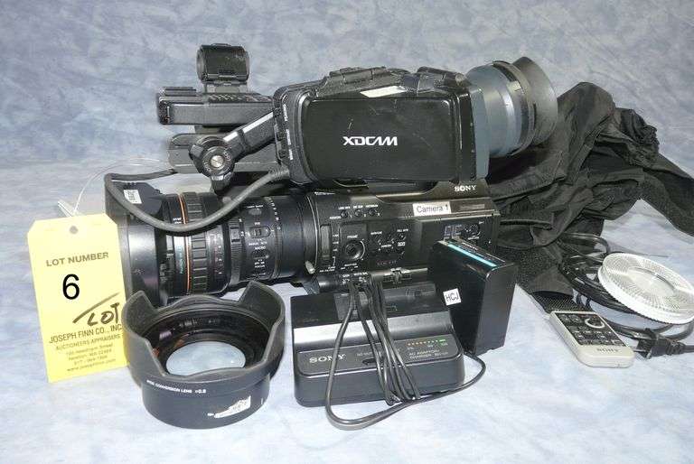 Sony PMW-300 Solid-State Memory Camcorder with Viewfinder; Fujinon 5.8-81.2 HD Lens; Sunshade; VCZL-