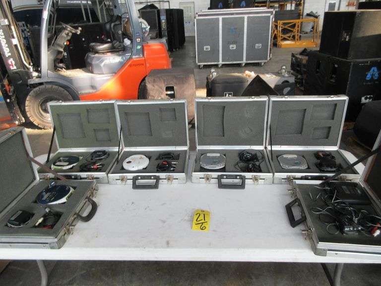 LOT (6) Asst. CD Players in (6) Hard Cases