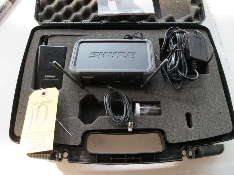 Shure PGX4 Receiver w/ Shure PGX1 Wireless Transmitter, PS and Shure Hard Plastic Case (NOT FOR USE 