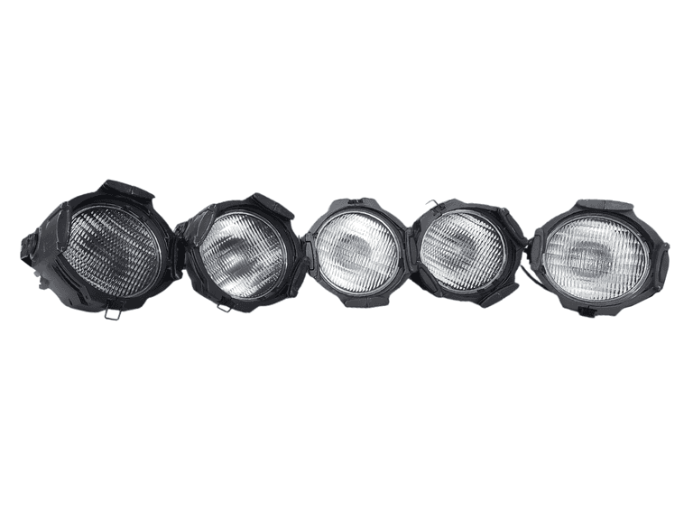 (5) Source Four 750W Par Lights w/ Clamps - (1) fixture does not power on.