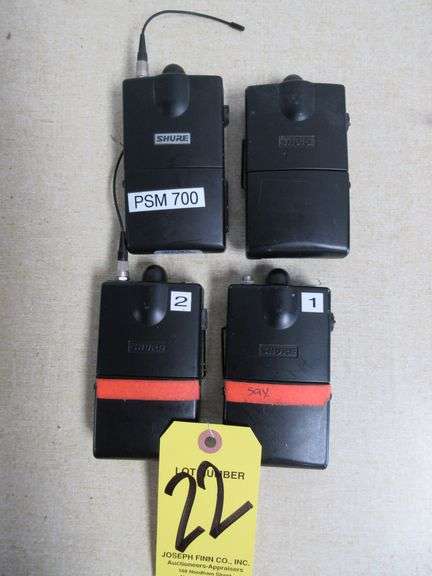 LOT (4) Asst. Shure Beltpack Receivers w/ (2) Antennas: (1) Mod. P6R-HB, Freq. 629.975 MHz & Freq. 6