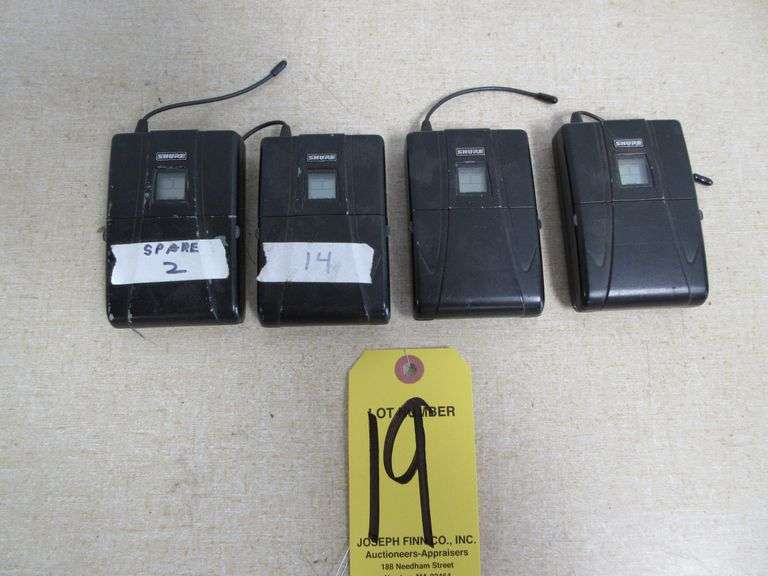 LOT (4) Shure Beltpack Transmitters w/ Antennas, Freq. N/A