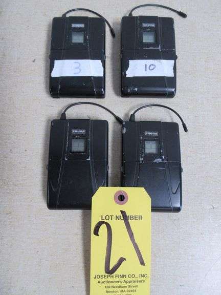 LOT (4) Shure Beltpack Transmitters w/ Antennas, Freq. N/A