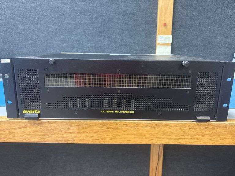 Evertz | 7800FR | 3RU Multiframe | Includes these Cards Installed FRONT: 1 7800FC, 4 7821AE8-3G, 4 7