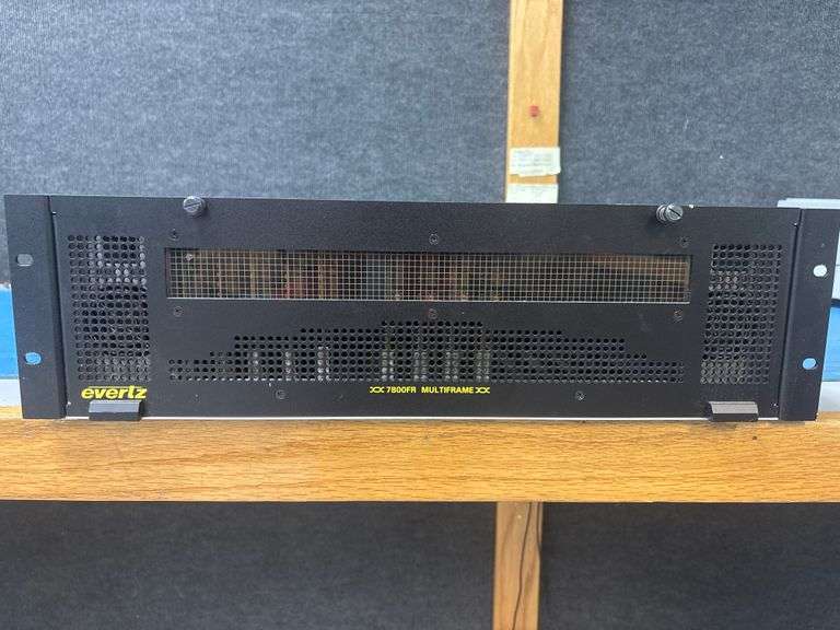 Evertz | 7800FR | 3RU Multiframe | Includes these Cards Installed FRONT: 1 7800FC, 4 7821AD8-3G, 4 7