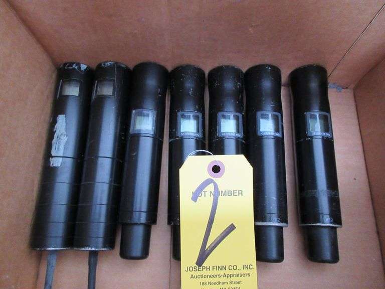 LOT (7) Asst. Shure Wireless Mics: (3) UR2, Freq. G1 470-530 MHz, #134-10484A, (1) UR2 #134-10484A,