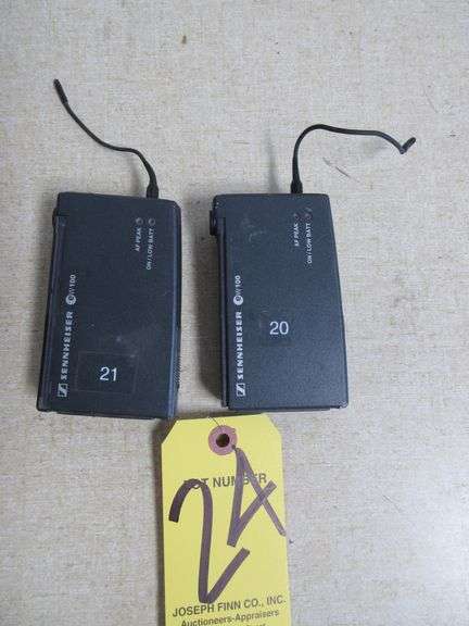 LOT (2) Sennheiser Beltpack Transmitters w/ Antenna, Model EW100, Freq. N/A