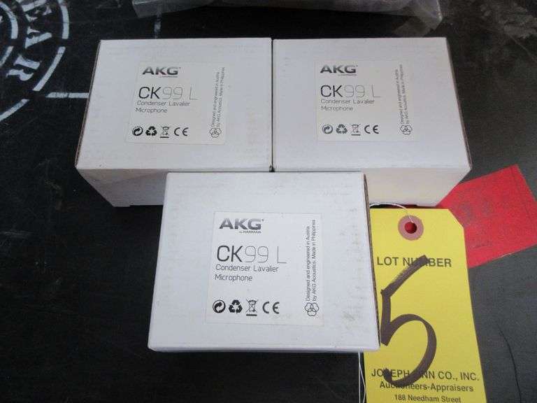 LOT (3) AKG CK99L Lav Mics in Boxes