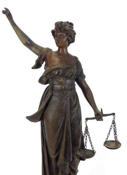 ANTIQUE SPELTER SCULPTURE