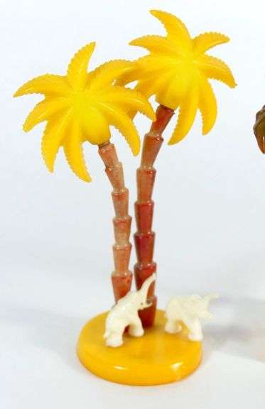 TWO BAKELITE PALM TREES