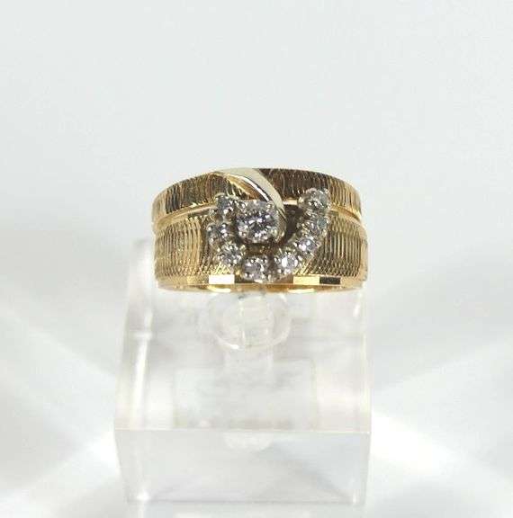 INTERLOCKING 14K GOLD & DIAMOND RINGS